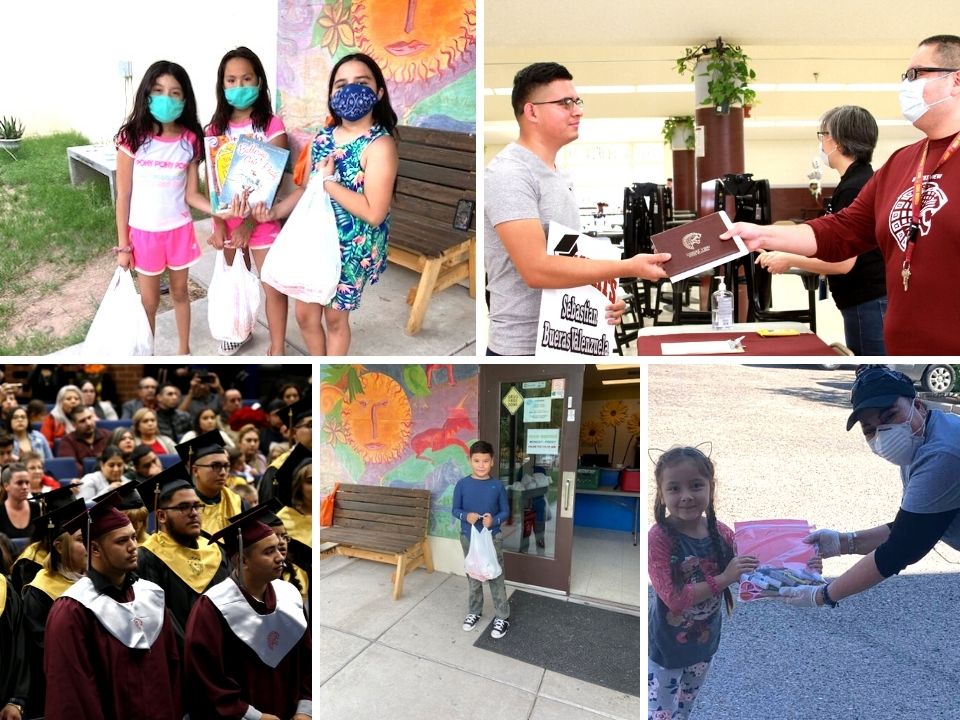 Collage of COVID grantees carrying out their work during the pandemic