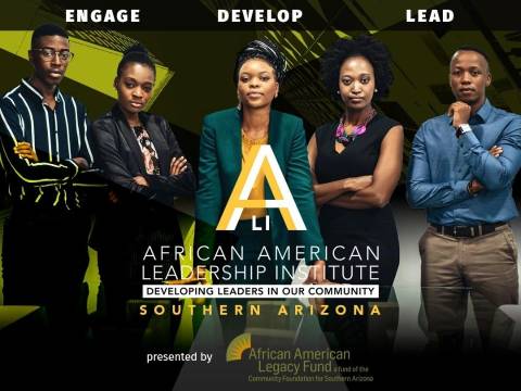 AALI event graphic featuring four Black leaders.