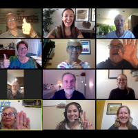 Friends of Aphasia Zoom meeting.
