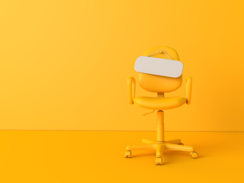 Orange office chair