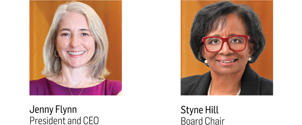 Headshot of Jenny Flynn, President and CEO and Styne Hill the Board Chair of the Community Foundation of Southern Arizona