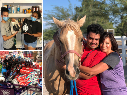 3 photos of COVID grantees